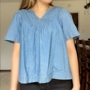 Madewell chambray top blouse